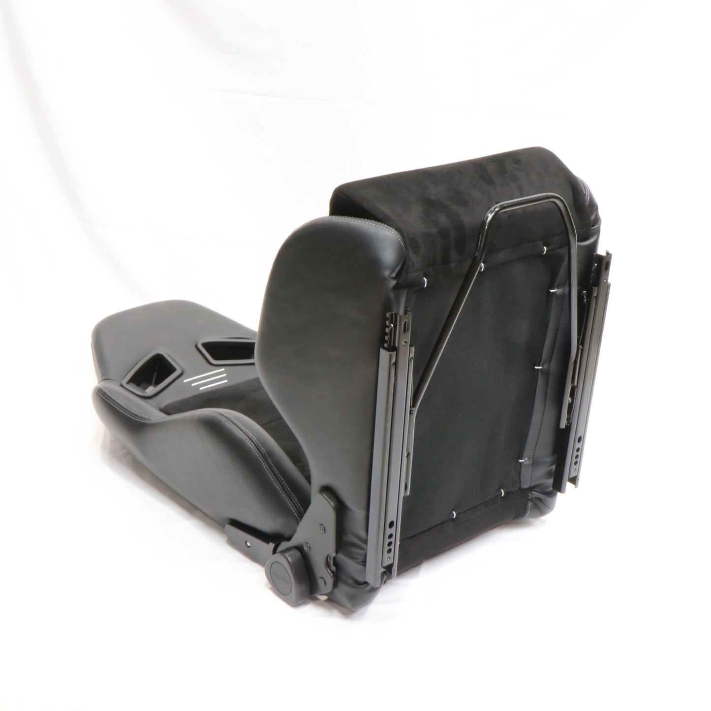 【Custom Logo Available】VELOT Racing Seat Black Suede + PVC Universal Car Sport Seat - High Back Design, Side Bolsters