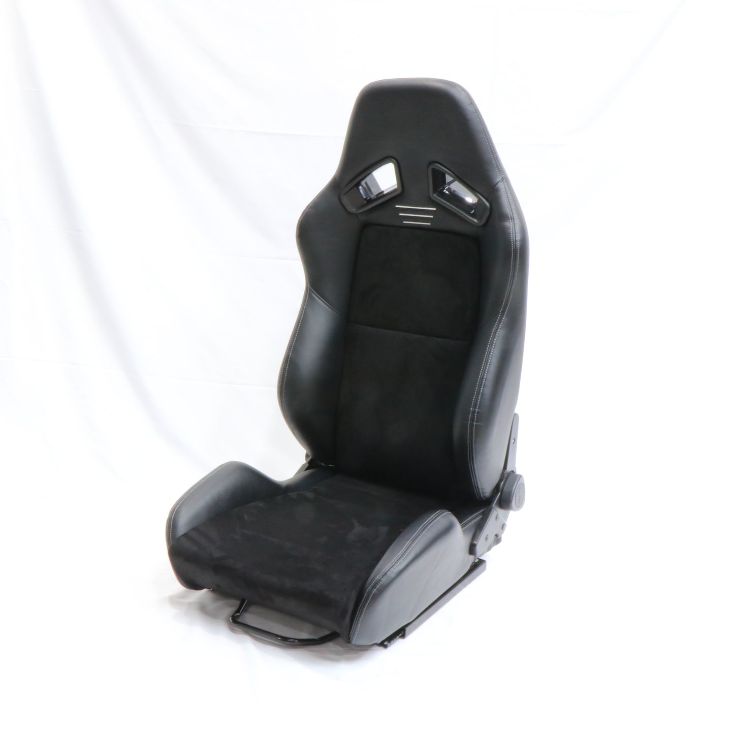 【Custom Logo Available】VELOT Racing Seat Black Suede + PVC Universal Car Sport Seat  - High Back Design, Side Bolsters