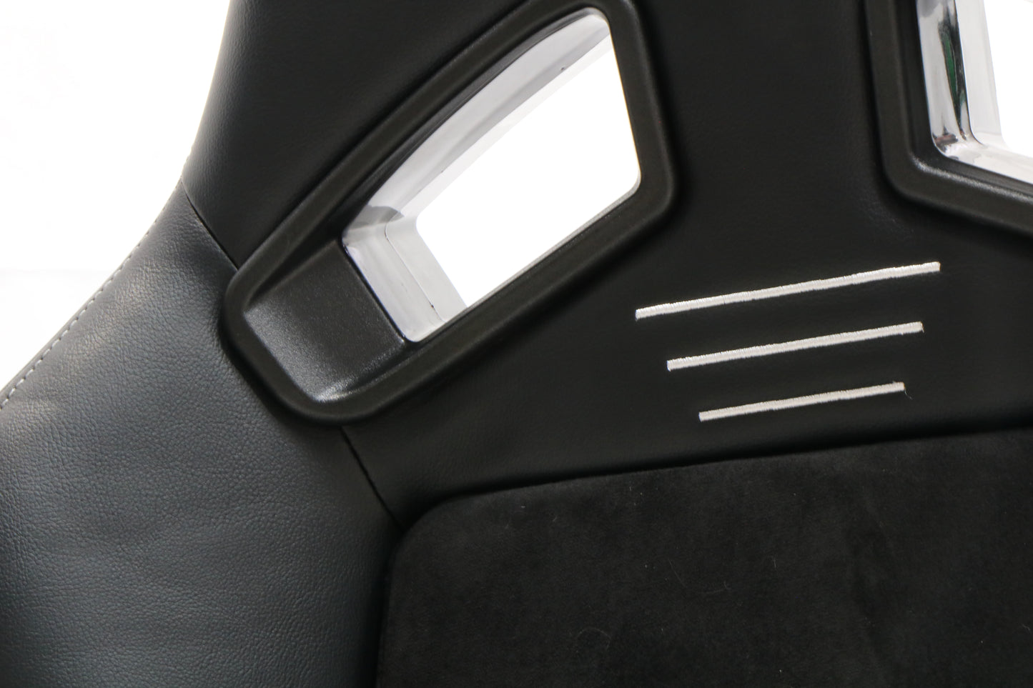 【Custom Logo Available】VELOT Racing Seat Black Suede + PVC Universal Car Sport Seat  - High Back Design, Side Bolsters